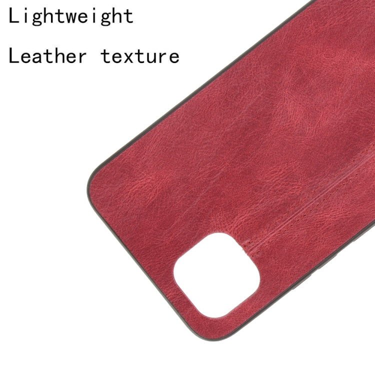 For OPPO Realme C11 2021 / Realme C20 Shockproof Sewing Cow Pattern Skin PC + PU + TPU Case(Red) by buy2fix