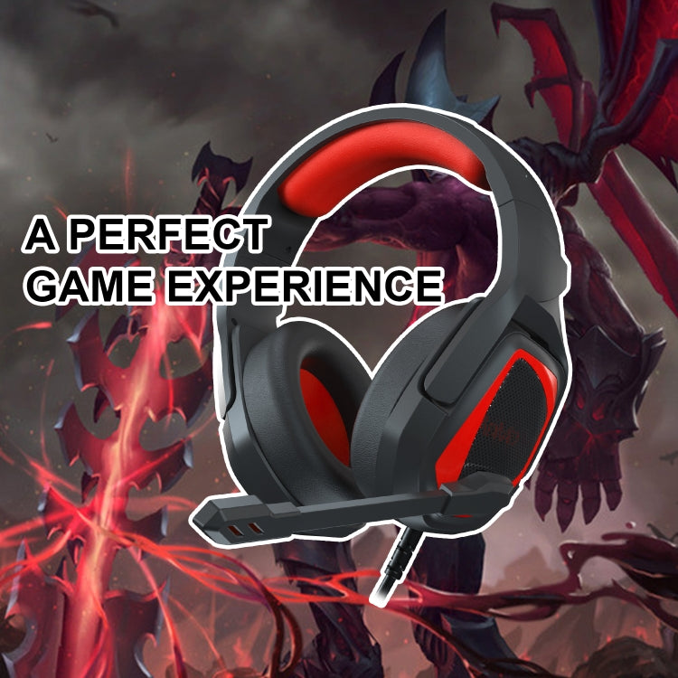 Anivia MH602 3.5mm Wired Gaming Headset with Microphone(Black Red) by SADES