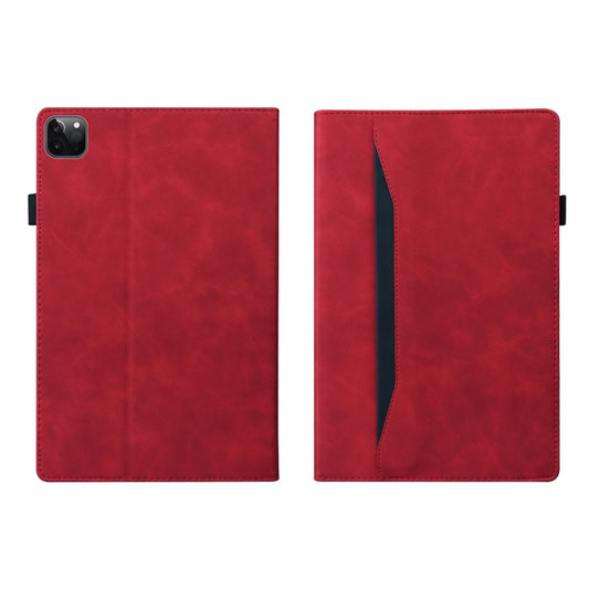 For iPad Pro 12.9 inch 2022 / 2021 / 2020 Business Shockproof Horizontal Flip Leather Tablet Case with Holder & Card Slots & Photo Frame & Pen Slot & Sleep / Wake-up Function(Red) by buy2fix