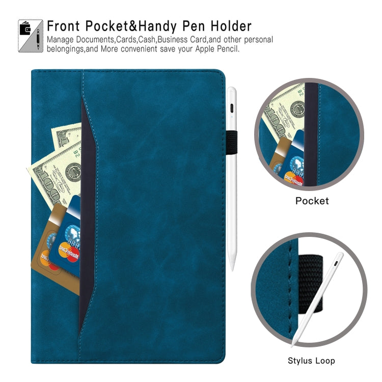 For iPad Pro 11 2022 / 2021 & 2018 / Air 2020 10.9 Business Shockproof Horizontal Flip Leather Tablet Case with Holder & Card Slots & Photo Frame & Pen Slot & Sleep / Wake-up Function(Blue) - iPad Pro 11 (2022/2021) Cases by buy2fix | Online Shopping UK | buy2fix