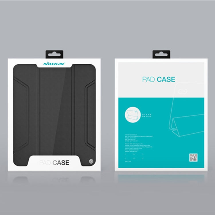 For iPad Pro 12.9 2022 / 2021 / 2020 NILLKIN Bumper Pro Horizontal Flip Leather Tablet Case with Pen Slot & Holder & Sleep / Wake-up Function (Blue) by NILLKIN