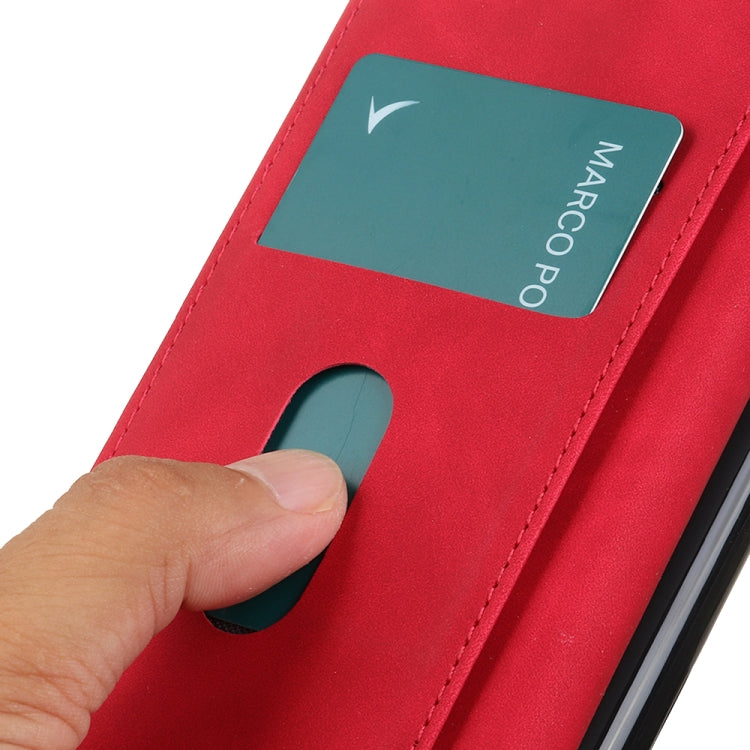 For Xiaomi Redmi Note 8 2021 KHAZNEH Retro Texture PU + TPU Horizontal Flip Leather Case with Holder & Card Slots & Wallet(Red) - Xiaomi Cases by buy2fix | Online Shopping UK | buy2fix