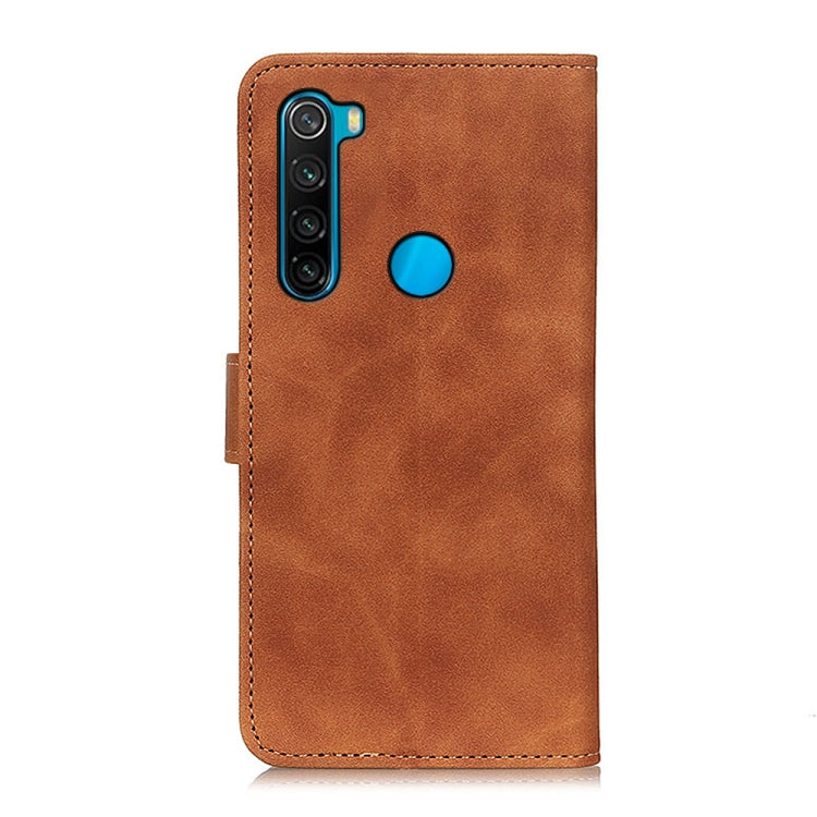 For Xiaomi Redmi Note 8 2021 KHAZNEH Retro Texture PU + TPU Horizontal Flip Leather Case with Holder & Card Slots & Wallet(Brown) - Xiaomi Cases by buy2fix | Online Shopping UK | buy2fix