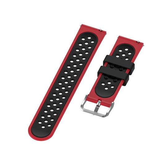 For Huawei Watch 3 / 3 Pro 22mm Two-color Silicone Watch Band(Red Black) by buy2fix