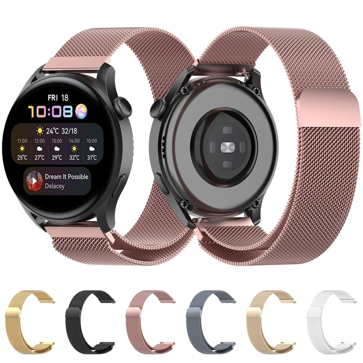 For Huawei Watch 3 / 3 Pro 22mm Milanese Loop Watch Band(Rose Pink) by buy2fix