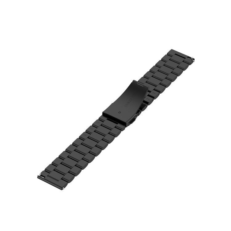 For Huawei Watch 3 / 3 Pro 22mm Three-beads Steel Watch Band(Black) - Watch Bands by buy2fix | Online Shopping UK | buy2fix