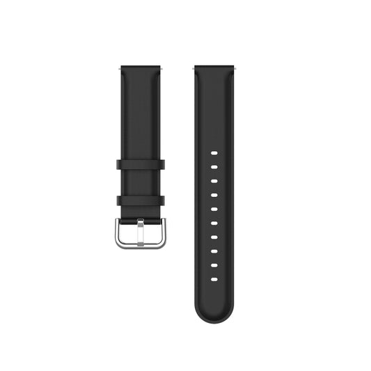 For Huawei Watch 3 / 3 Pro 22mm Round Tail Leather Watch Band(Black) by buy2fix