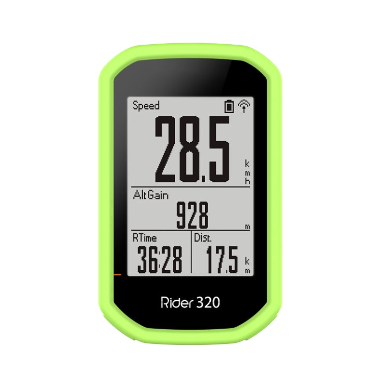 For Bryton Rider 430 / 320 Universal Silicone Protective Case Cover(Lime Green) - Watch Case by buy2fix | Online Shopping UK | buy2fix