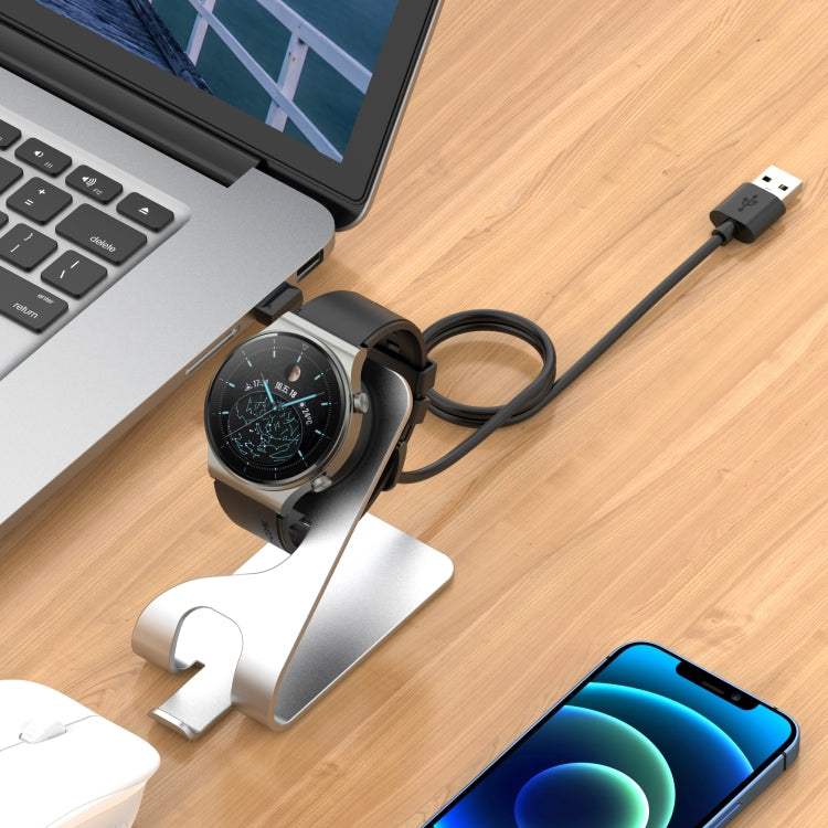 For Huawei Watch 3 / 3 Pro Universal Metal Magnetic Charger Holder(Silver) by buy2fix