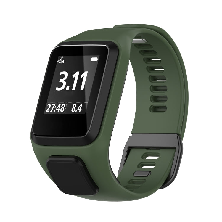 For Tomtom 4 Silicone Watch Band(Dark Green) - Watch Bands by buy2fix | Online Shopping UK | buy2fix