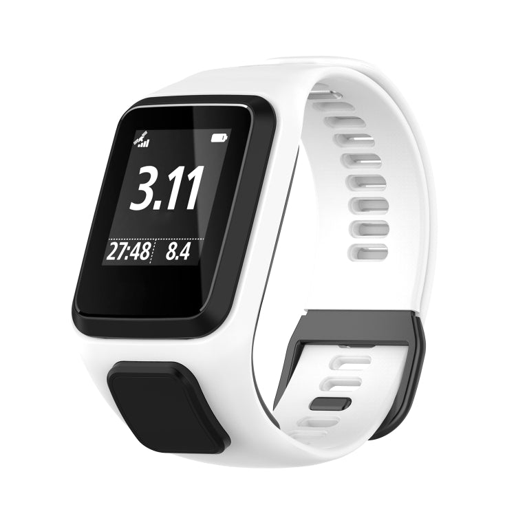 For Tomtom 4 Silicone Watch Band(White) - Watch Bands by buy2fix | Online Shopping UK | buy2fix