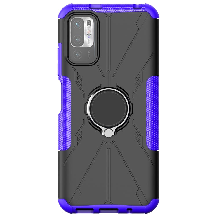 For Xiaomi Redmi Note 10 5G Armor Bear Shockproof PC + TPU Protective Case with Ring Holder(Purple) - Xiaomi Cases by buy2fix | Online Shopping UK | buy2fix