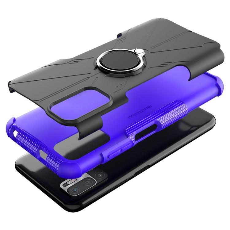 For Xiaomi Redmi Note 10 5G Armor Bear Shockproof PC + TPU Protective Case with Ring Holder(Purple) - Xiaomi Cases by buy2fix | Online Shopping UK | buy2fix