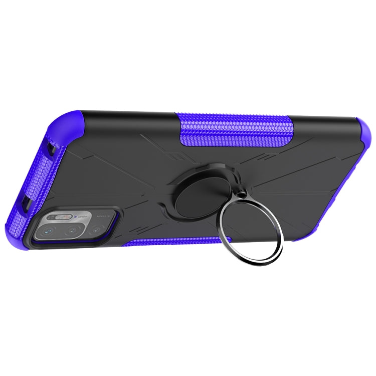 For Xiaomi Redmi Note 10 5G Armor Bear Shockproof PC + TPU Protective Case with Ring Holder(Purple) - Xiaomi Cases by buy2fix | Online Shopping UK | buy2fix