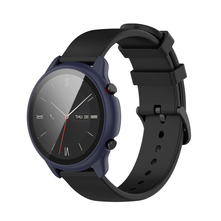 For Amazfit GTR 2 eSIM Tempered glass + PC Integrated Protective Case(Blue) - Watch Cases by buy2fix | Online Shopping UK | buy2fix