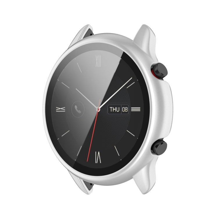For Amazfit GTR 2 eSIM Tempered glass + PC Integrated Protective Case(Silver) - Watch Cases by buy2fix | Online Shopping UK | buy2fix