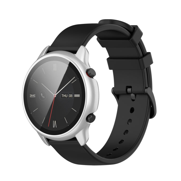 For Amazfit GTR 2 eSIM Tempered glass + PC Integrated Protective Case(Silver) - Watch Cases by buy2fix | Online Shopping UK | buy2fix
