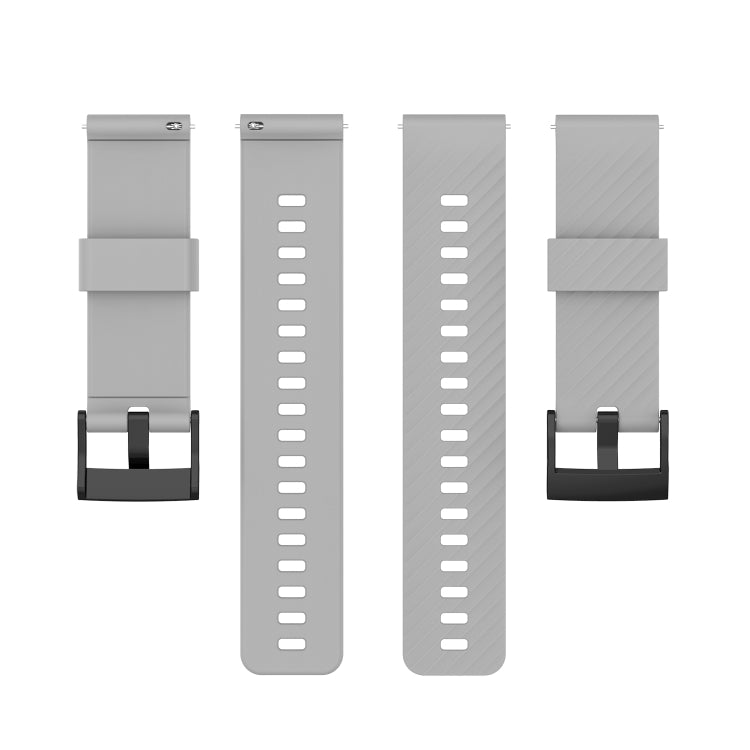 For Suunto 7 24mm Solid Color Silicone Watch Band(Grey) - by buy2fix | Online Shopping UK | buy2fix