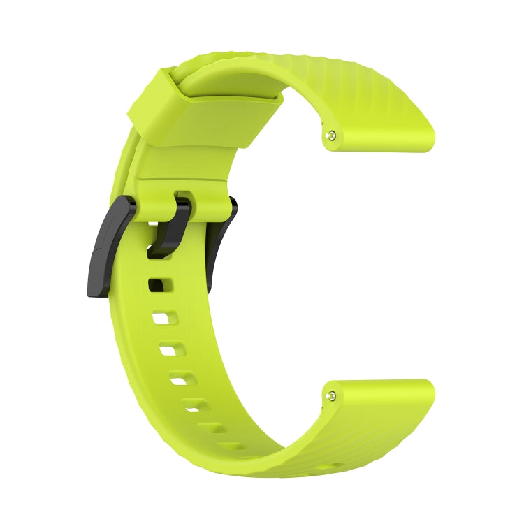 For Suunto 7 24mm Solid Color Silicone Watch Band(Lime Green) - by buy2fix | Online Shopping UK | buy2fix