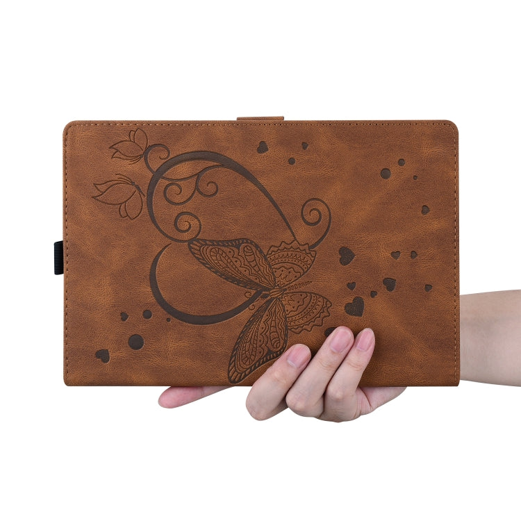 Love Butterfly Pattern For iPad 10.2 2021 / 2020 / 2019 Horizontal Flip Leather Case with Holder & Sleep / Wake-up Function / Air (2019) / 10.2 (2020)(Brown) by buy2fix