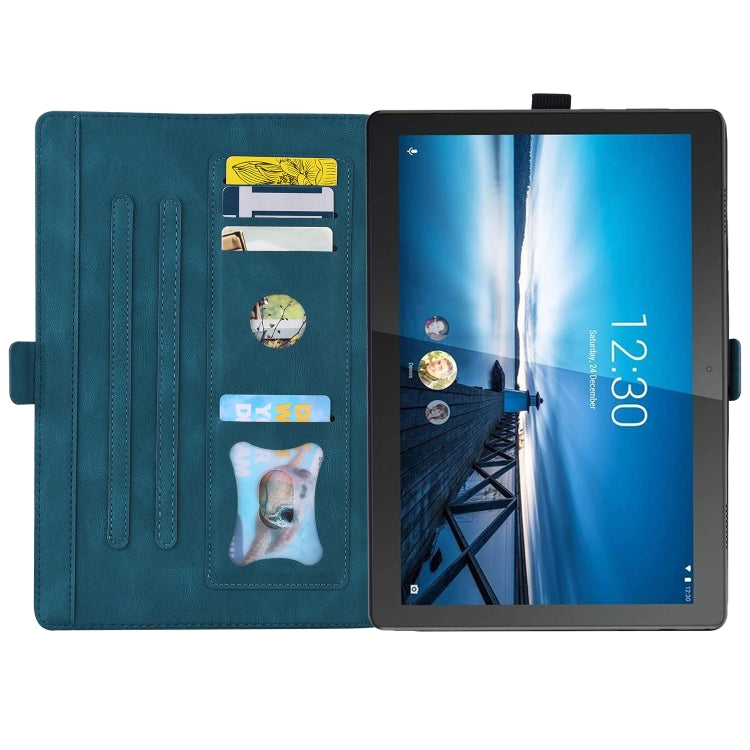 For Lenovo Tab M10 10.1 inch Love Butterfly Pattern Horizontal Flip Leather Case with Holder(Blue) - Lenovo by buy2fix | Online Shopping UK | buy2fix