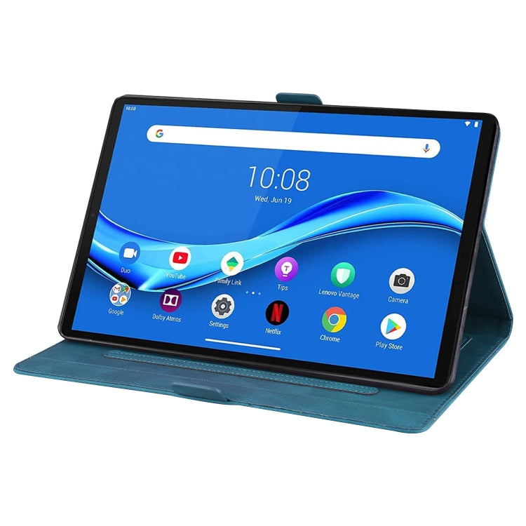 For Lenovo Tab M8(HD) / M8(FHD) TB-8505F Love Butterfly Pattern Horizontal Flip Leather Case with Holder(Blue) - Lenovo by buy2fix | Online Shopping UK | buy2fix