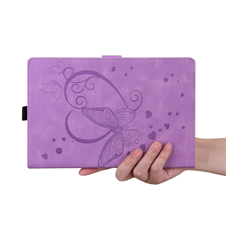 For Lenovo Tab M10 HD (Gen 2) 2020 10.1 TB-X306F Love Butterfly Pattern Horizontal Flip Leather Case with Holder(Purple) by buy2fix
