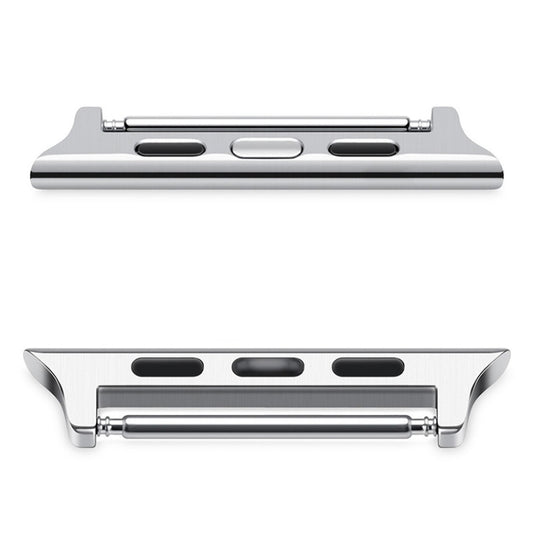 2 PCS Watchbands Stainless Steel Acoustic Ear Connector, Width: 22mm For Apple Watch Series 6 & SE & 5 & 4 44mm / 3 & 2 & 1 42mm(Silver) by buy2fix