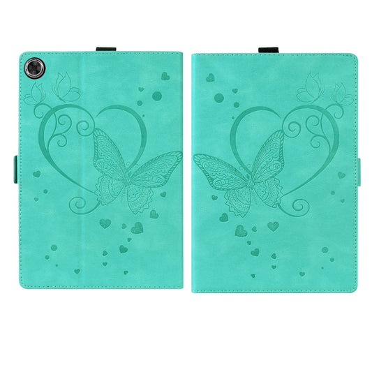 For Huawei MediaPad C5 / M5 10.1 Love Butterfly Pattern Horizontal Flip Leather Case with Holder(Green) by buy2fix