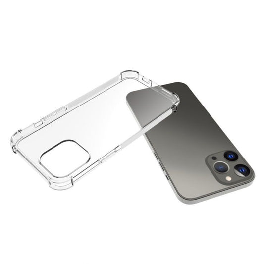 For iPhone 13 Pro Max Shockproof Non-slip Waterproof Thickening TPU Protective Case (Transparent) by buy2fix