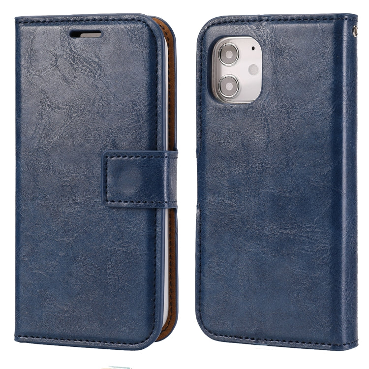 For iPhone 11 Crazy Horse Texture Detachable Magnetic Back Cover Horizontal Flip Leather Case with Holder & Card Slots & Photo Frame & Wallet (Blue) - iPhone 11 Cases by buy2fix | Online Shopping UK | buy2fix