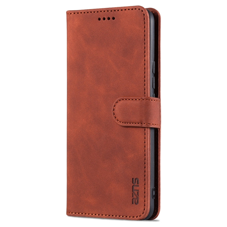 For vivo X60 AZNS Skin Feel Calf Texture Horizontal Flip Leather Case with Card Slots & Holder & Wallet(Brown) - vivo Cases by AZNS | Online Shopping UK | buy2fix