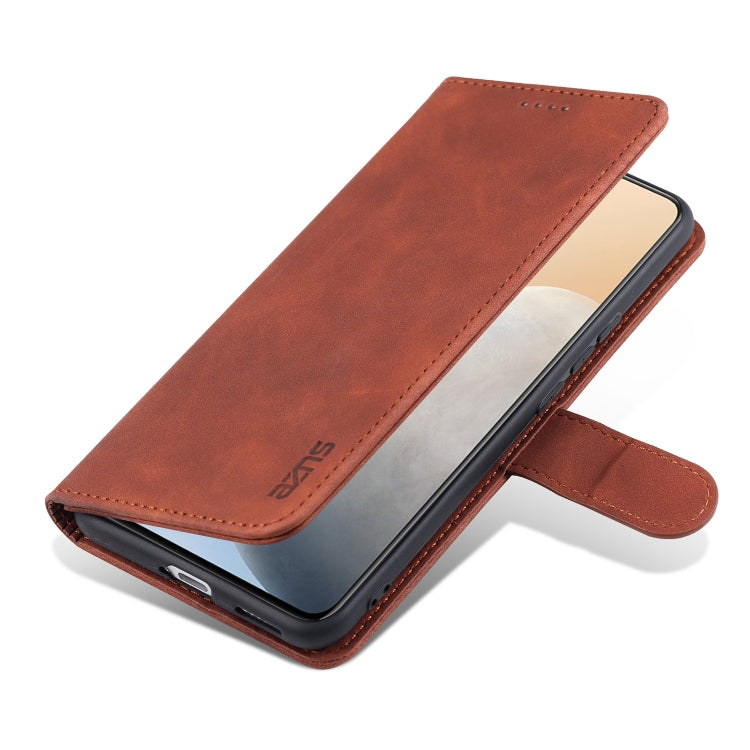 For vivo X60 AZNS Skin Feel Calf Texture Horizontal Flip Leather Case with Card Slots & Holder & Wallet(Brown) - vivo Cases by AZNS | Online Shopping UK | buy2fix