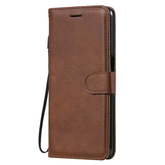 For OPPO A93 5G / A54 5G / A74 5G Solid Color Horizontal Flip Protective Leather Case with Holder & Card Slots & Wallet & Photo Frame & Lanyard(Brown) by buy2fix