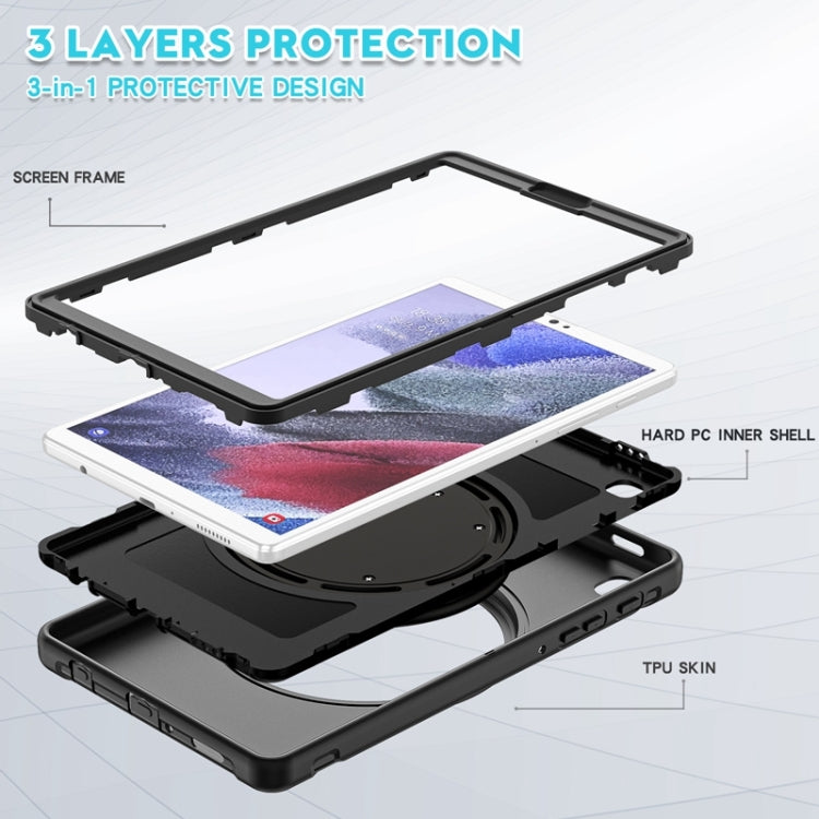 Shockproof TPU + PC Protective Case with 360 Degree Rotation Foldable Handle Grip Holder & Pen Slot For Samsung Galaxy Tab A7 Lite T220(Black) - iPad mini (2019) / mini 5 Cases by buy2fix | Online Shopping UK | buy2fix