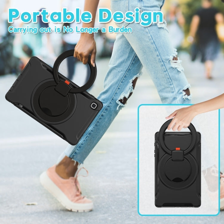 Shockproof TPU + PC Protective Case with 360 Degree Rotation Foldable Handle Grip Holder & Pen Slot For Samsung Galaxy Tab A7 Lite T220(Black) - iPad mini (2019) / mini 5 Cases by buy2fix | Online Shopping UK | buy2fix