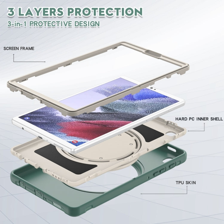 Shockproof TPU + PC Protective Case with 360 Degree Rotation Foldable Handle Grip Holder & Pen Slot For Samsung Galaxy Tab A7 Lite T220(Emmerald Green) - iPad mini (2019) / mini 5 Cases by buy2fix | Online Shopping UK | buy2fix