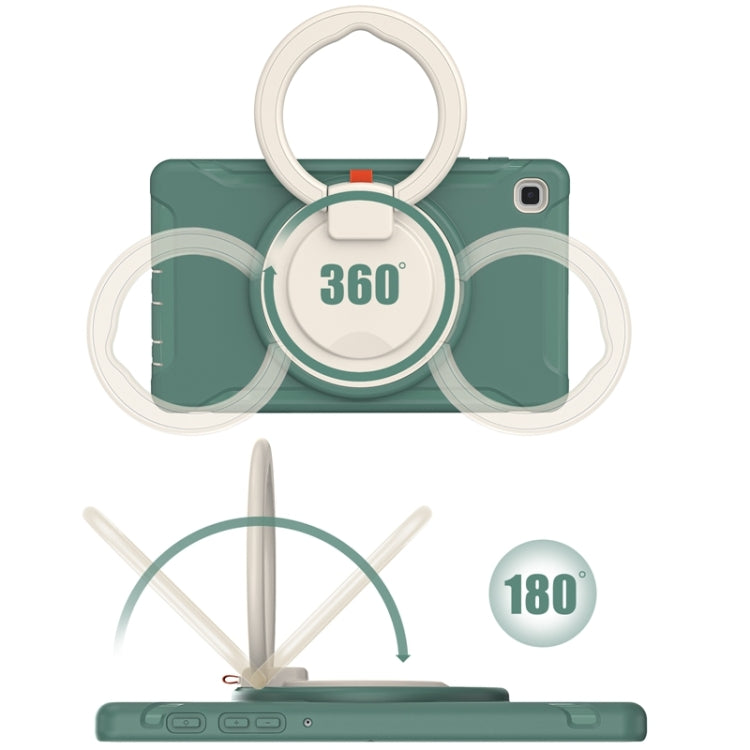Shockproof TPU + PC Protective Case with 360 Degree Rotation Foldable Handle Grip Holder & Pen Slot For Samsung Galaxy Tab A7 Lite T220(Emmerald Green) - iPad mini (2019) / mini 5 Cases by buy2fix | Online Shopping UK | buy2fix