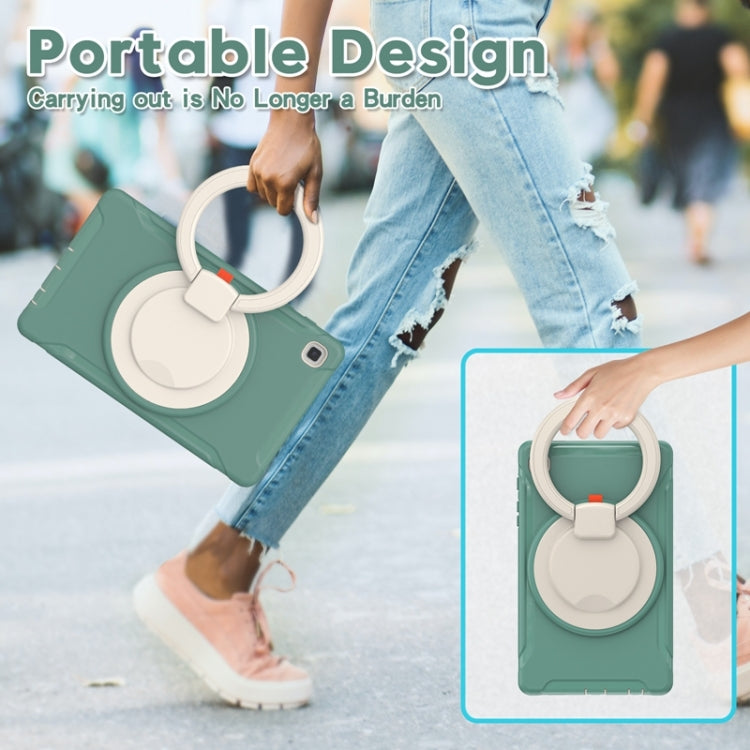 Shockproof TPU + PC Protective Case with 360 Degree Rotation Foldable Handle Grip Holder & Pen Slot For Samsung Galaxy Tab A7 Lite T220(Emmerald Green) - iPad mini (2019) / mini 5 Cases by buy2fix | Online Shopping UK | buy2fix