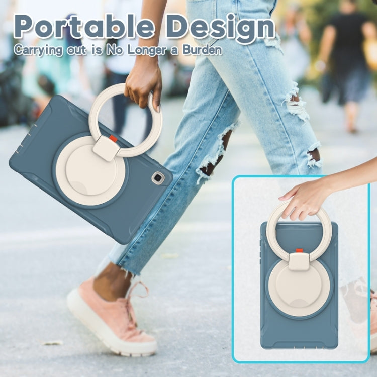 Shockproof TPU + PC Protective Case with 360 Degree Rotation Foldable Handle Grip Holder & Pen Slot For Samsung Galaxy Tab A7 Lite T220(Cornflower Blue) by buy2fix