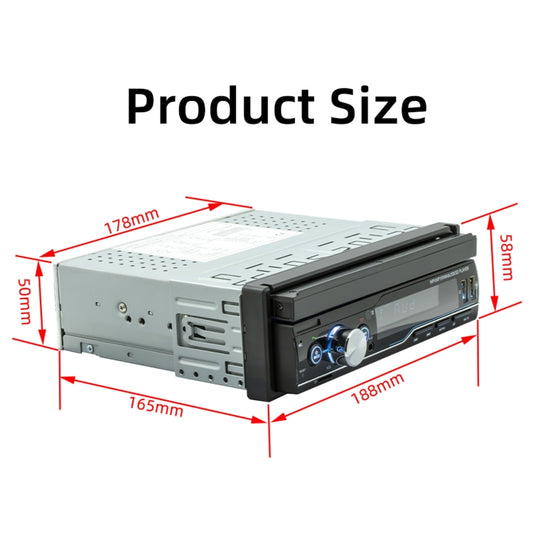 T100C 7 inch Manually Retractable Screen Car MP5 Player Radio, Support Mirror Link & FM & TF Card & USB & Bluetooth Hand-free Calling & Reversing Trajectory System & CayPlay Connection - Car MP3 & MP4 & MP5 by buy2fix | Online Shopping UK | buy2fix