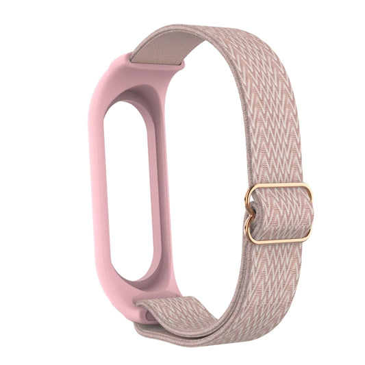 For Xiaomi Mi Band 6 / 5 / 4 / 3 Wavy Texture 8-shaped Buckle Watch Band(Pink) by buy2fix