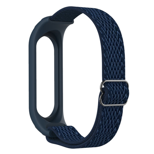 For Xiaomi Mi Band 6 / 5 / 4 / 3 Wavy Texture 8-shaped Buckle Watch Band(Midnight Blue) by buy2fix