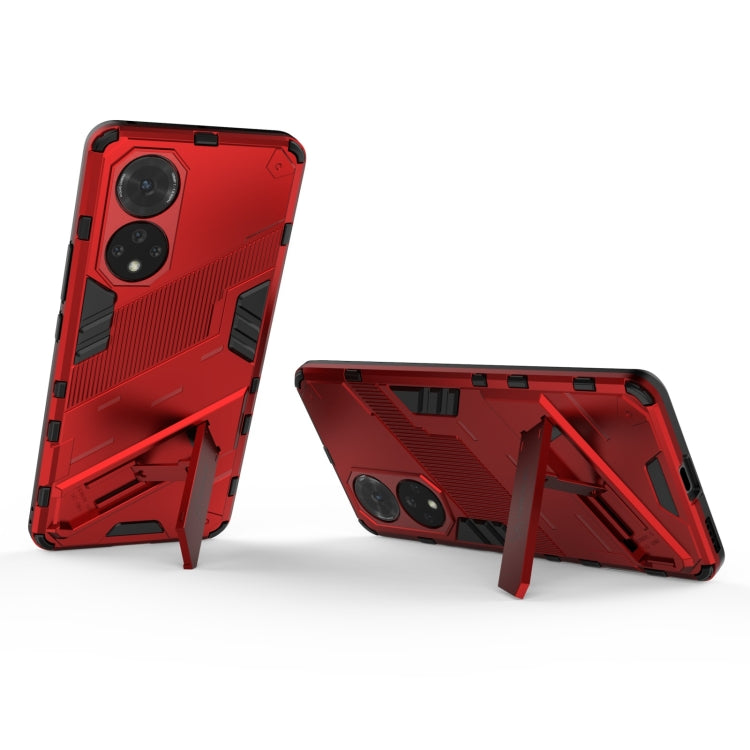 For Honor 50 Punk Armor 2 in 1 PC + TPU Shockproof Case with Invisible Holder(Red) - Honor Cases by buy2fix | Online Shopping UK | buy2fix