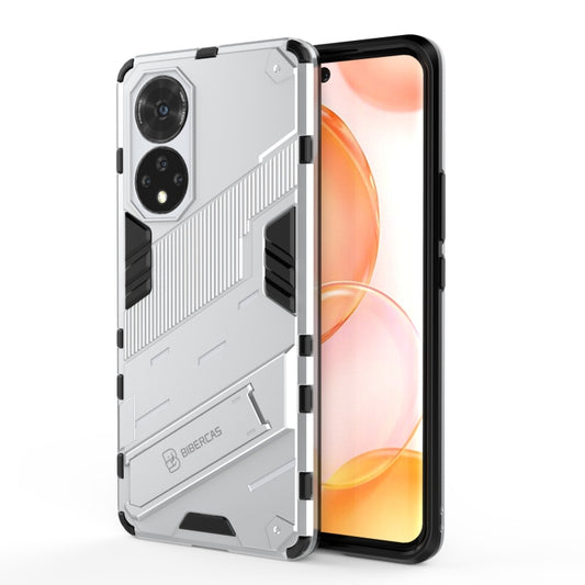 For Honor 50 Punk Armor 2 in 1 PC + TPU Shockproof Case with Invisible Holder(White) - Honor Cases by buy2fix | Online Shopping UK | buy2fix