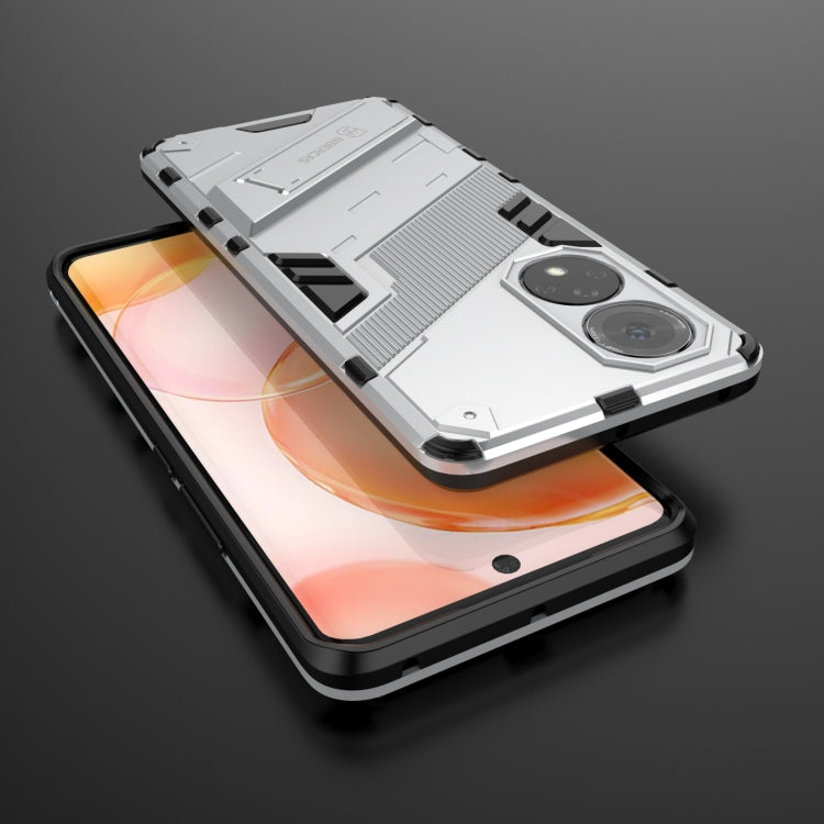 For Honor 50 Punk Armor 2 in 1 PC + TPU Shockproof Case with Invisible Holder(White) - Honor Cases by buy2fix | Online Shopping UK | buy2fix