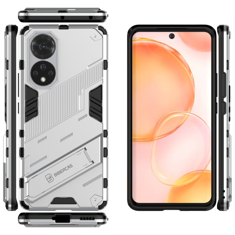 For Honor 50 Punk Armor 2 in 1 PC + TPU Shockproof Case with Invisible Holder(White) - Honor Cases by buy2fix | Online Shopping UK | buy2fix