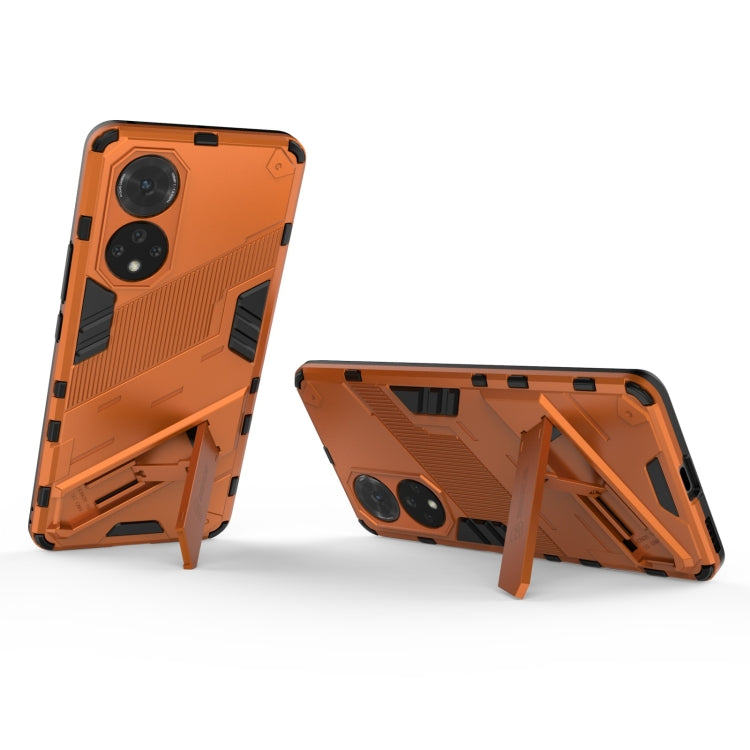 For Honor 50 Punk Armor 2 in 1 PC + TPU Shockproof Case with Invisible Holder(Orange) - Honor Cases by buy2fix | Online Shopping UK | buy2fix