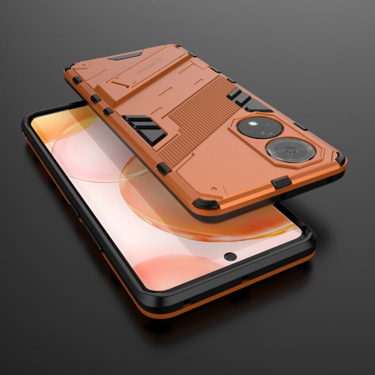 For Honor 50 Punk Armor 2 in 1 PC + TPU Shockproof Case with Invisible Holder(Orange) - Honor Cases by buy2fix | Online Shopping UK | buy2fix