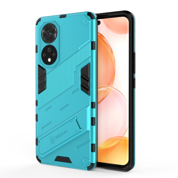 For Honor 50 Punk Armor 2 in 1 PC + TPU Shockproof Case with Invisible Holder(Blue) - Honor Cases by buy2fix | Online Shopping UK | buy2fix